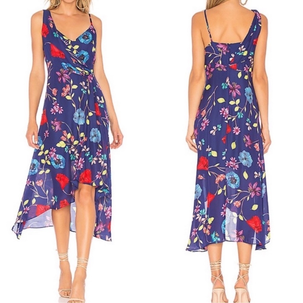 Parker Pippy Valencia Eclipse Floral Silk Midi Dress